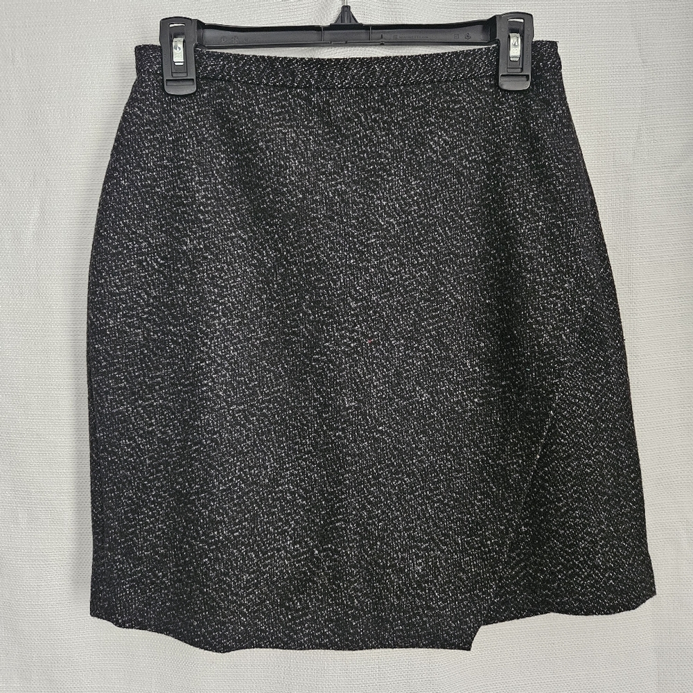 Banana Republic‎ Black Tweed Pencil Skirt Wool Blend